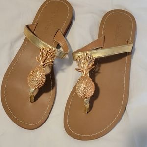 Lilly Pulitzer pineapple sandals
